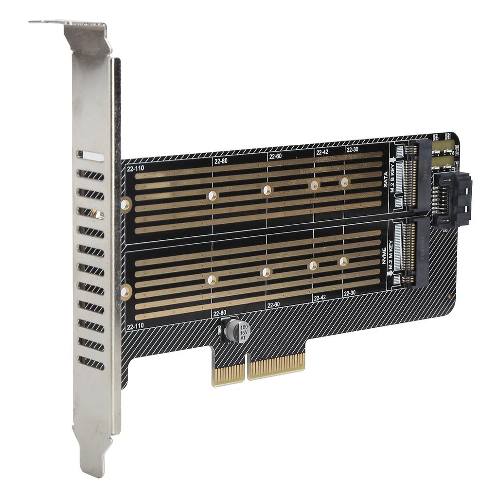 Riser Card SSD to PCIE SATA DualDisk Transfer Expansion Card for Windows OS X LINUX