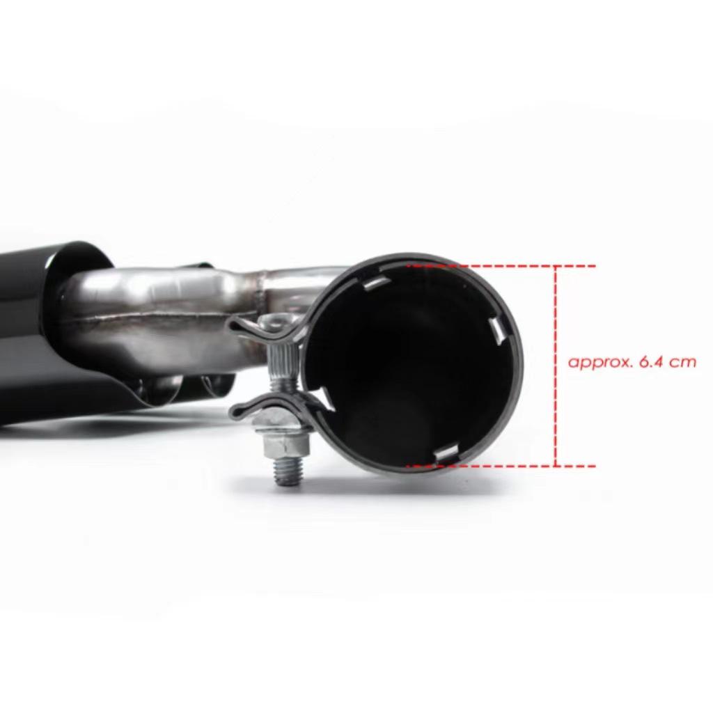 Porsche Cayenne Черная нержавеющая сталь Двухствольный Y-образный глушитель