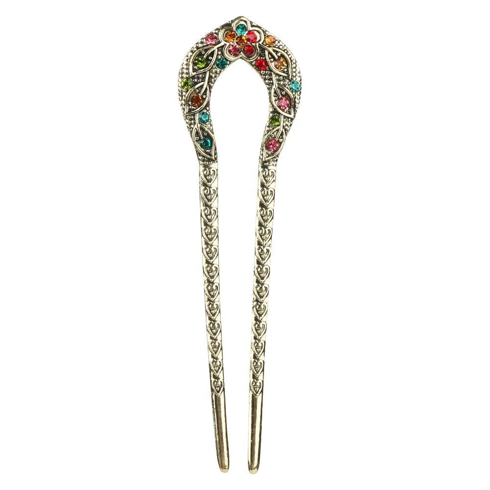 U Shaped Hairpin French Style Hair Stick Shell Hair Pin Metal Hair Pin Fork Sticks Pins for Women Girls Hair Styling Accessories