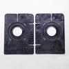 Toyo Aluminum Gas Mat for Two-Burner Gas Ranges, Set of 2 (Black), Rounded Corners, Stain-Catching, S3217