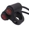 Motorcycle Headlight Handlebar Spotlight Double Flash Switch for 7/8'' 22mm Handlebar Modified Waterproof with Indicator Light Aluminum Alloy