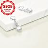 925 Sterling Silver Pearls Dangle Earrings for Women Wedding Party Fine Jewelry Gift
