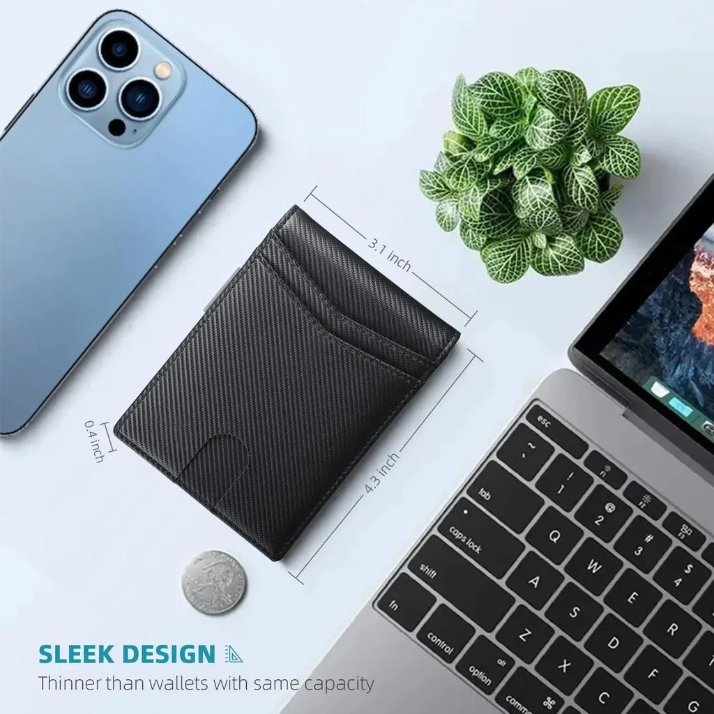 Carbon Fiber Men Wallets Money Bag Credit Card Holder Money Clip Wallet for Men Small Purse Male Billfold Black Vallet Slim