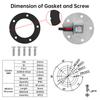 New 52mm Universal 2 in 1 Dual Gauge with Alarm LED Fuel Level Meter Voltmeter+Fuel Tank Level Sensor 0-190 Ohm Car Boat Custom
