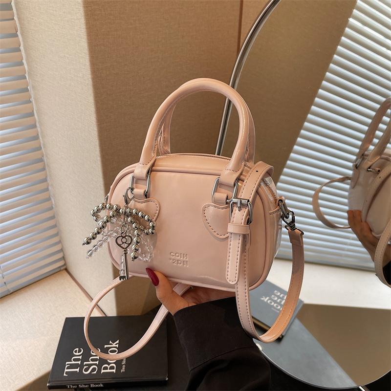 Летняя популярная маленькая сумка женская новая модная универсальная сумка через плечо высококлассная портативная сумка-боулинг