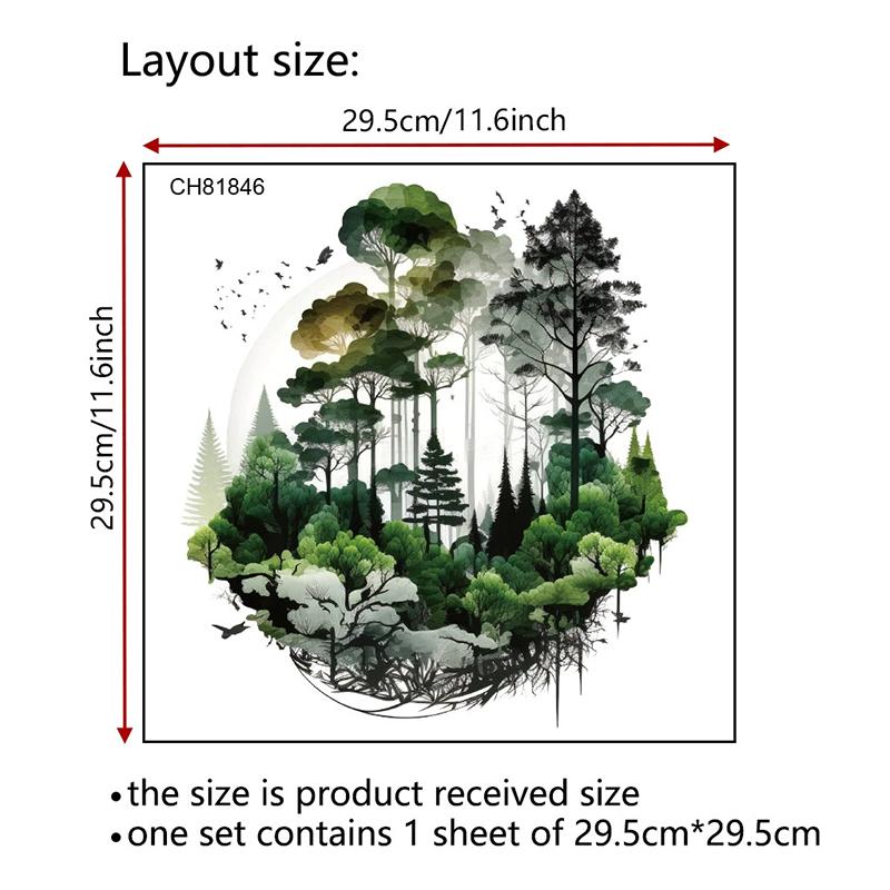 Личность Лес Наклейка на туалет Ванная комната Наклейка на крышку унитаза Наклейка на стену Туалет Для домашнего декора Наклейка на холодильник Наклейка на стену