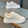 Fashion Men's White Sports Shoes 2025 Spring Outdoor Non Slip Platform Sneakers Comfortable Height Increase Fashion Lace Up Casual Flats