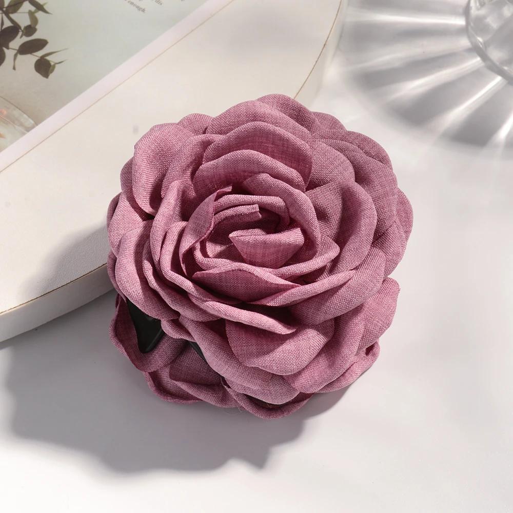 16 цветов, средний размер, хлопковая ткань, роза, заколки для волос, женские, корейские, зажим для волос в виде акулы, аксессуары для волос
