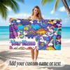 Dinosaur Theme Quick Dry Beach Towel Custom Name Text Print Large Sand Resistant Towel Beach Vacation