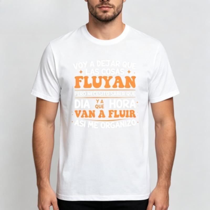Pure Cotton Unisexs Tee Multiline Stacked Spanish Humor Text Minimal Layout Latino Casual Streetwear Crew Neck Tshirt