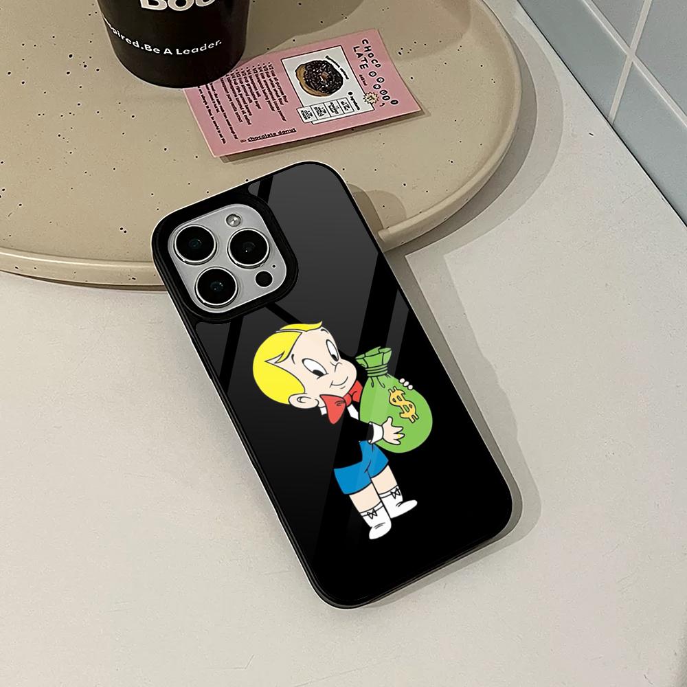 Richie Rich Cartoon Phone Case for Iphone 17 16 15 14 Air 13 12 11 Pro Max Mini Plus Fundas Shell PC+TPU Cover