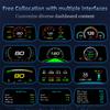 C3 Навигационное зеркало HUD Автомобильный проектор на лобовое стекло с OBD2 HD GPS-навигацией Bluetooth Сигнализация