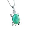 Personalized Platinum Blue White Green Micro Diamond Turtle Women's Versatile Necklace