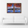 Canvas print, Window - view of Fuji