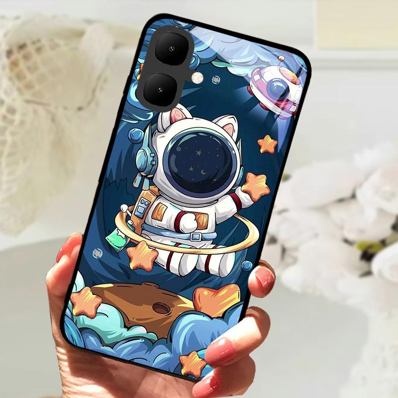 Чехол для телефона Infinix Smart 10 Ударопрочные чехлы Закаленное стекло Задняя крышка Для Tecno Pop 10 KM4 Smart10 X6725 Защита камеры