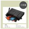 Men's Clutch Bag GRANVEL Black PU Leather Large Capacity with Strap