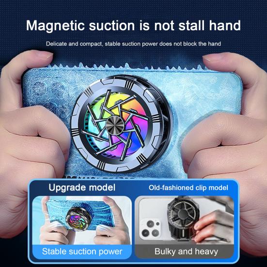 AL11 Практичный охлаждающий вентилятор для телефона Магнитный интерфейс Type-C Быстрое охлаждение