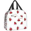 Cute Watermelon Lunch Bag Travel Work Picnic Bento Box Cooler Reusable Canvas Tote Boxes for Women Kids Insulated Lunch Bags