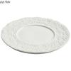 Stone Pattern Flat Plate Ceramic Steak Plate Sushi Dish Dessert Cake Dish Serving Plate White Artistic Conception Tableware