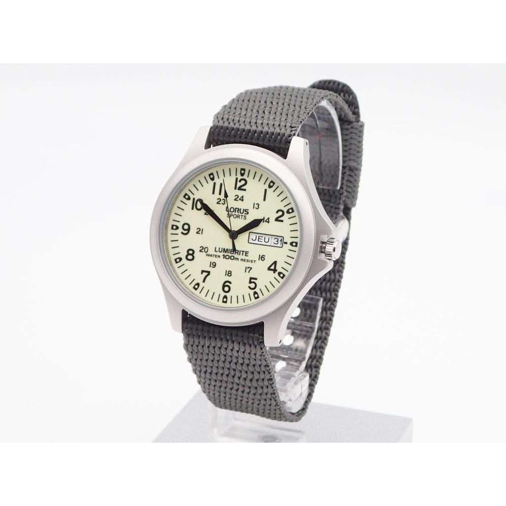 Б/у SEIKO LORUS Кварцевые Часы Lumibrite Темно-серые Военные Часы Seiko LORUS Кварцевые Часы Lumibrite Темно-серые Военные Часы Водонепроницаемость 100м