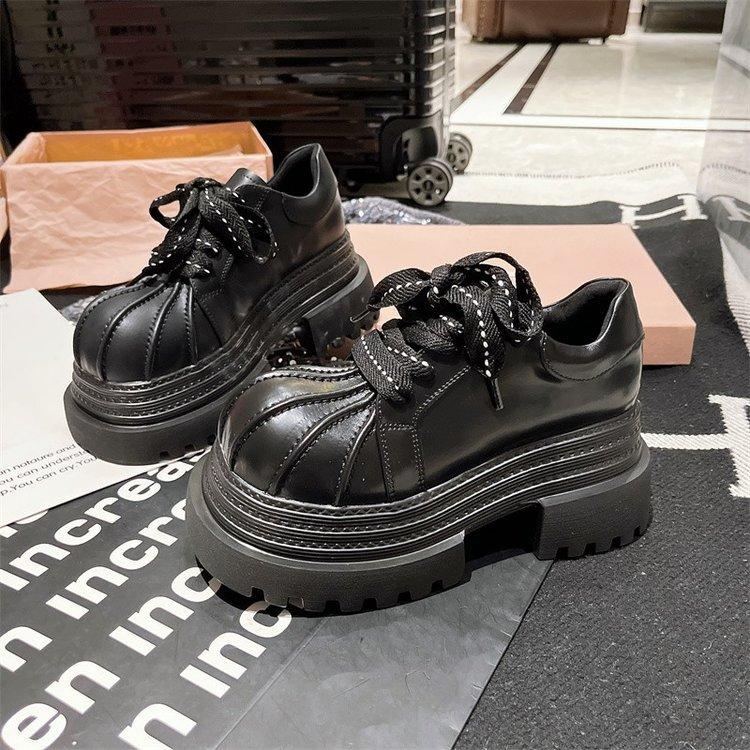 Европейские туфли-ракушки на шнуровке, подходящие по цвету, с большой головой, с головой манго, JK, маленькие кожаные туфли, мокасины, одинарные туфли, маленькие женские туфли для скейтбординга