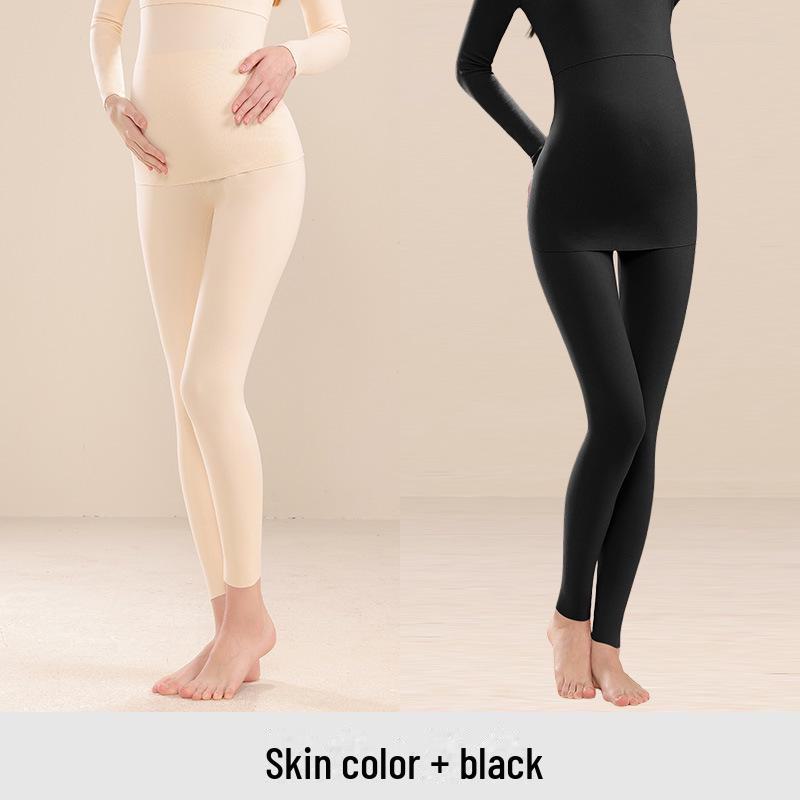 Теплые флисовые леггинсы большого размера для беременных женщин: Пижамные штаны подходят для раннего и позднего периода беременности, на осень и зиму
