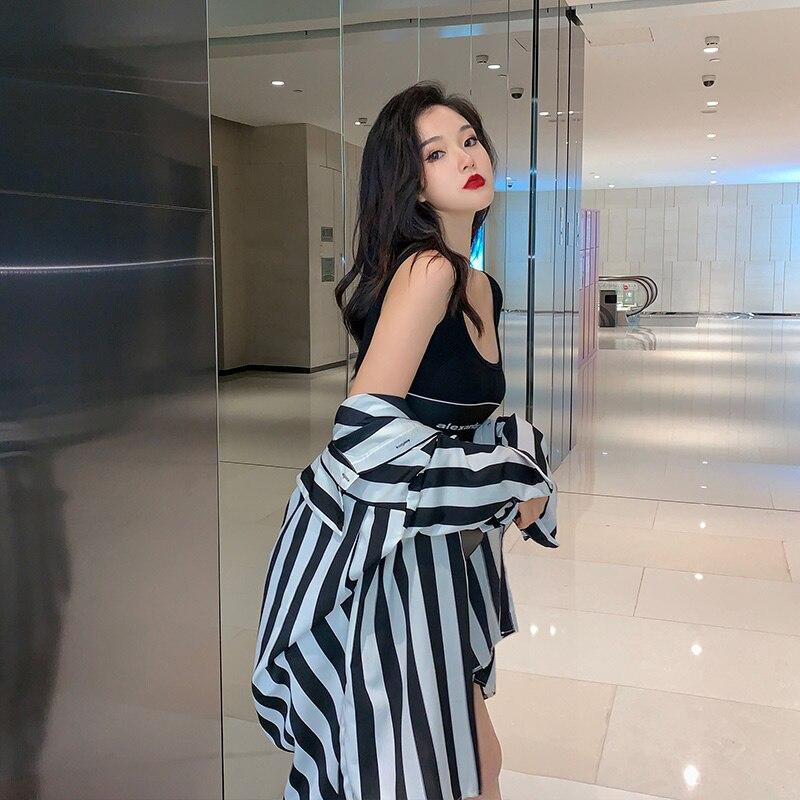 RUGOD Осенние новые свободные полосатые рубашки с длинными рукавами, женские топы