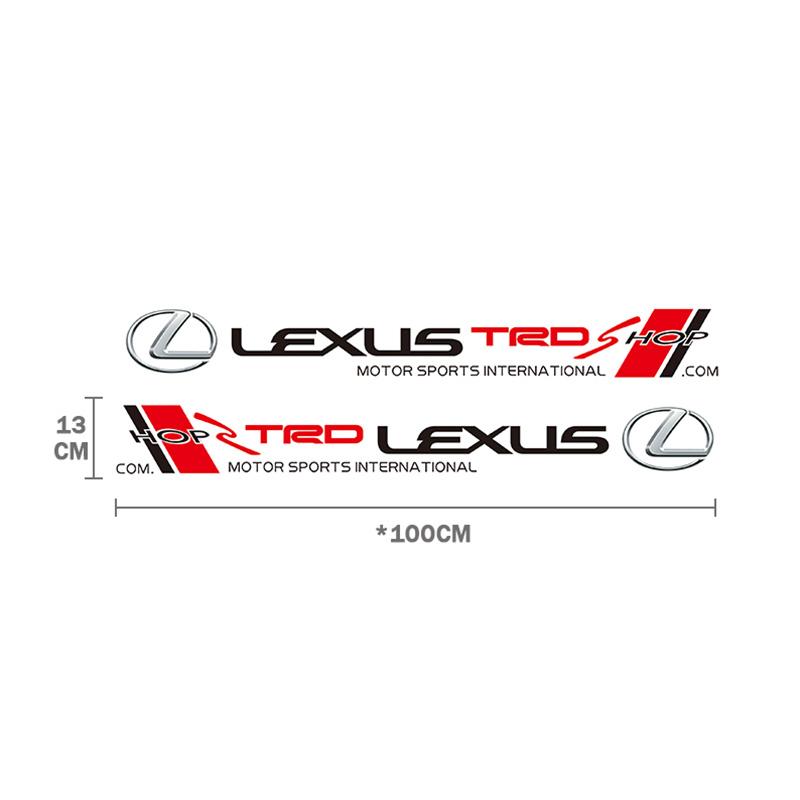 2Pcs Car Body Decal Styling Auto Door Sticker Accessories For Lexus F-SPORT ES RX NX LS UX LM LX GX LC RZ IS CT GS RC HS SC TX