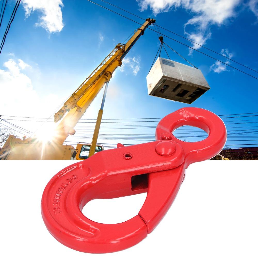 Eye-Type Self-Locking Lifting Hook Alloy Steel Clevis Hook Safety Lock Slip Hook Port