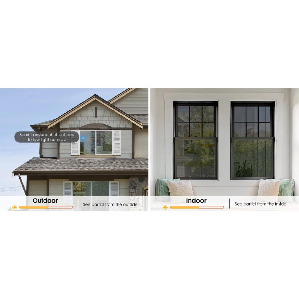 Anti Look Window Privacy Film One Way Glass Vinyl Stickers Sun Blockers Tinted Foil Non-Adhesive Anti Heat Window Mirror Film
