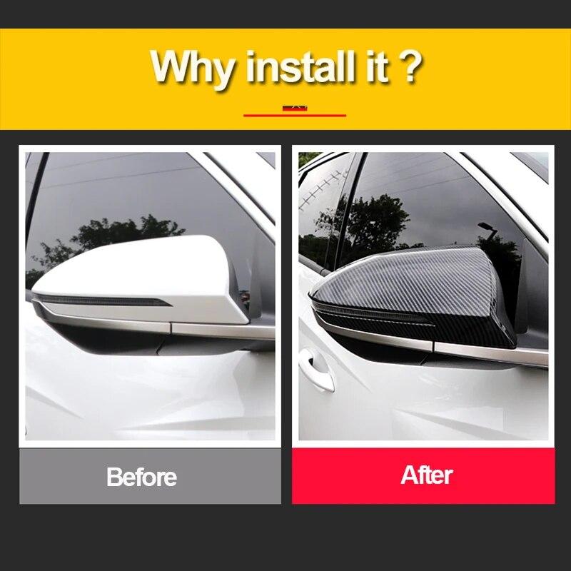 Для Hyundai Tucson NX4 2022 2023 Hybrid N Line автомобильное зеркало заднего вида, боковая крышка, чехол, отделка, аксессуары из углеродного волокна ABS