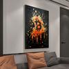 Картина на холсте Bitcoin Storm Современное абстрактное искусство граффити Популярный постер Офисное роскошное художественное украшение