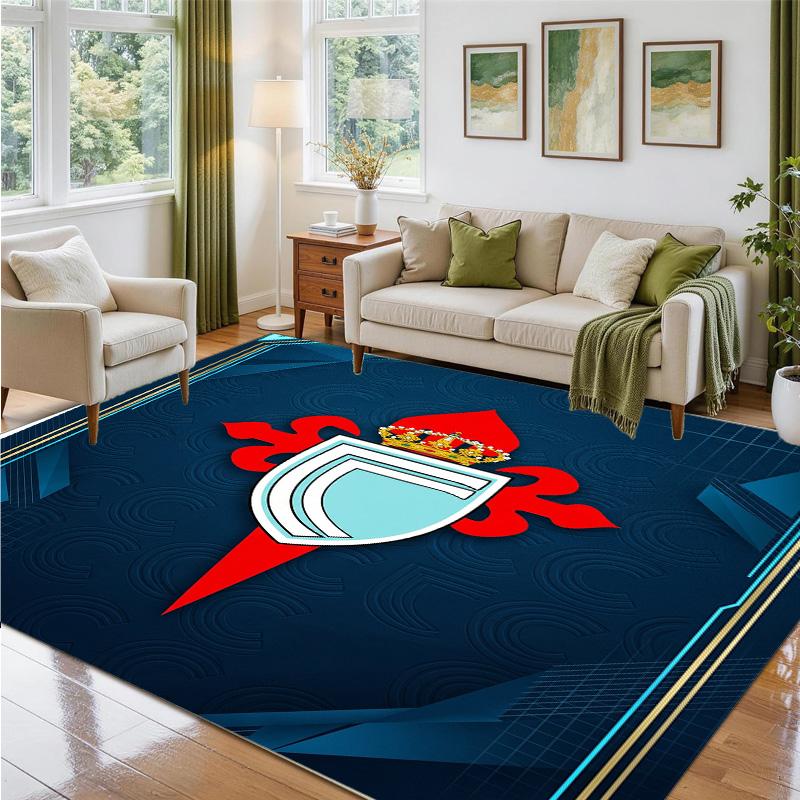 Celta Vigo FC Design Crystal Velvet Rug Soft Decorative Mat for Bedroom Entrance