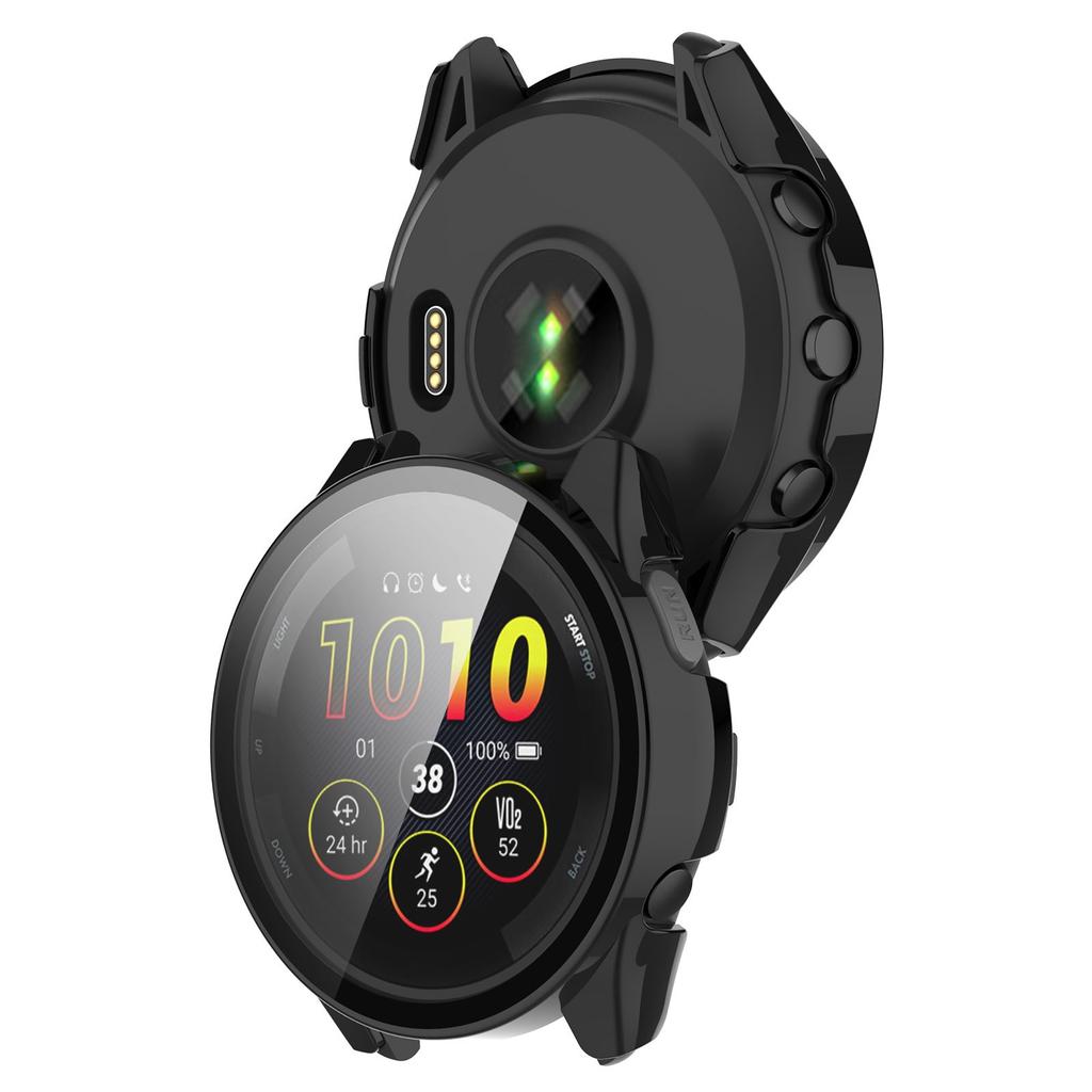 Чехол из ПК + закаленного стекла для Garmin Forerunner 165 165Music Защитная пленка для экрана высокой четкости для Forerunner165 Music чехол для часов