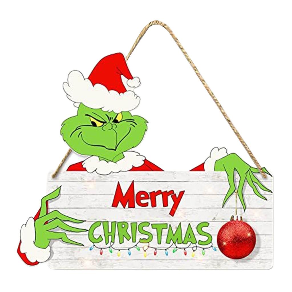 Christmas Decorations Hanging Signs Door Sign For Holiday Decor Merry Xmas Themed Party Supplies Yard Porch Wall Window Kid’s Room Decoration