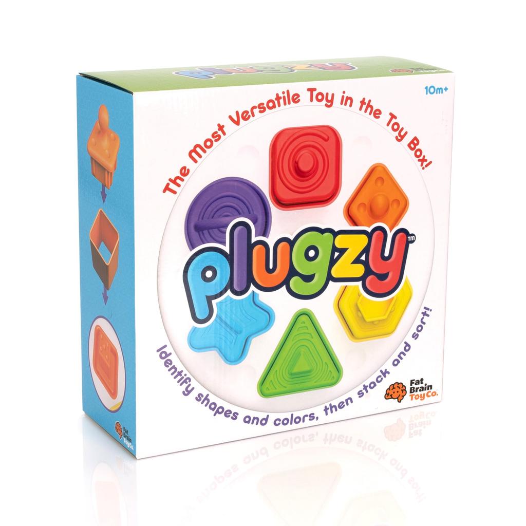 Fat Brain Toys Детская игрушка Pluggy Развитие пальцев Сортер по форме FA341-1 (Подлинный продукт)