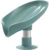 Leaf Shaped Soap Holder Shower Soap Shelf Bath Soap Box Vertical Suction Cup Laundry Soap Dish Storage Tray Bathroom Supplies