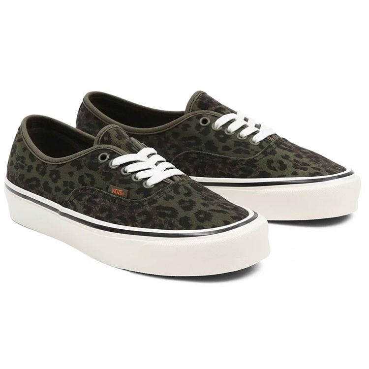 Vans Authentic 44 DX Anaheim Factory — кроссовки унисекс с леопардовым камуфляжем, зеленый виноградный лист VN0A5KX4AWA