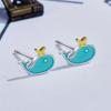 Korean Needle Temperament Fashion Accessories Epoxy Dolphin Gift Earrings Earrings Earrings Women's Accessories