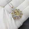 Sace Gems Подвеска для женщин, стерлинговое серебро 925 пробы, 10*12 мм, подвеска с натуральным цитрином, ожерелье, свадебная вечеринка, ювелирные изделия, подарки