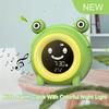 Cartoon Frog Kids Alarm Clock Night Light Sleep Trainer with Digital Display, Soothing Nature Sounds,USB Powered Bedtime Companion,No Batteries Needed