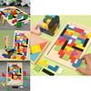 Brightly Colored Wooden Intelligence Tetris Toys For Young Learners Age 3 To 8