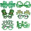 St. Patrick's Day Glasses Non-woven Cap Plastic Green Powder Glasses Irish Festival Glasses.