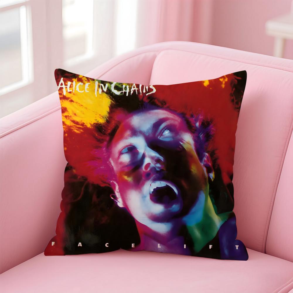 A-Alice In Chains Подушка-чехол для подушки Удобный двусторонний чехол Идеально для автомобиля, дивана, спальни и не только
