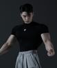 CARMID Compression Mock Neck Short Sleeve [Black]