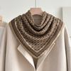 71 gauze scarf floral square scarf silk scarf female Korean version versatile pastoral style literary and artistic neck protection decorative small sc