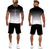 Летние модные мужские футболки/шорты/костюм, мужская одежда, комплекты из топа и шорт, повседневная футболка большого размера, спортивный костюм, наряд для пары
