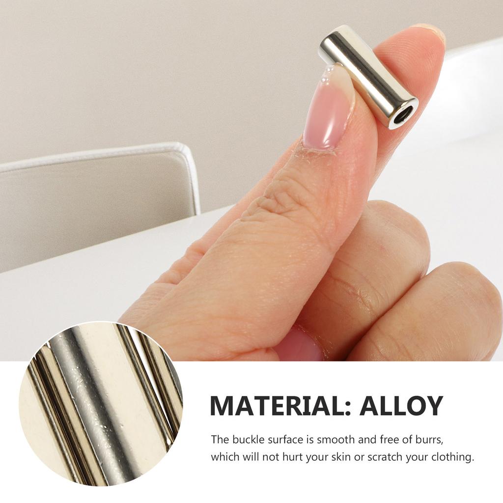 30Pcs Metal Rope Cord Lock Tube Beads Alloy Cylinder Cord Stopper for Drawstring Sweater Hats Plants Basket Lanyard DIY Macrame