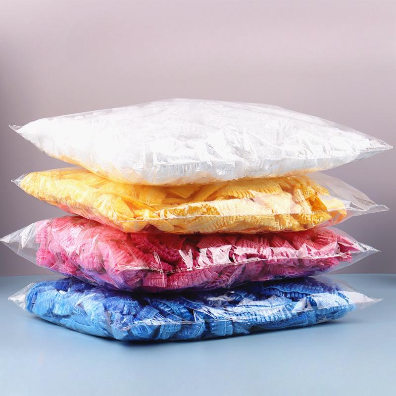 100Pcs Disposable Shower Caps Thick Large Size Waterproof Hair Dye Bathroom Supplies Spa Anti Hair Wet