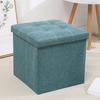 Табурет для хранения Многофункциональный складной большой емкости Водонепроницаемая ткань Стабильная скамейка для спальни Табурет с подставкой для ног с мягким сиденьем Организация мелочей
